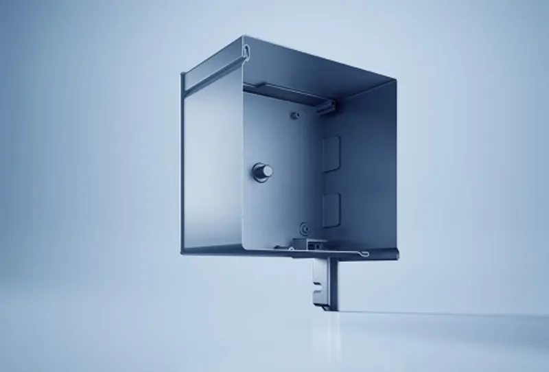 Caisson carré en aluminium pour moustiquaire, finition robuste