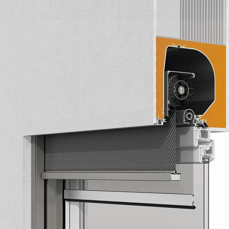 Caisson double toile (solaire + moustiquaire), séparation claire des usages