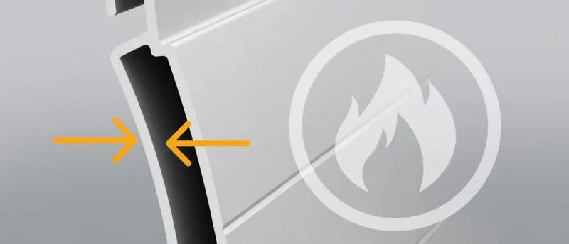 Lame ininflammable pour volet roulant, sécurité renforcée pour ouvertures sensibles