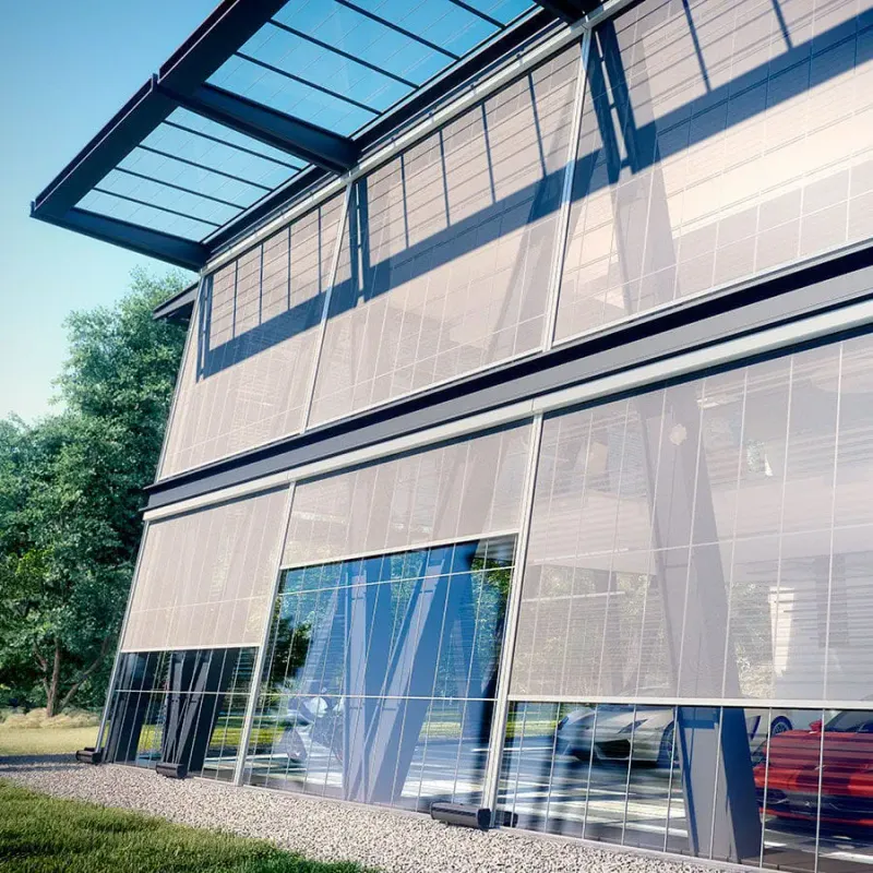 Guides modernes de toile solaire, finition propre et stabilité